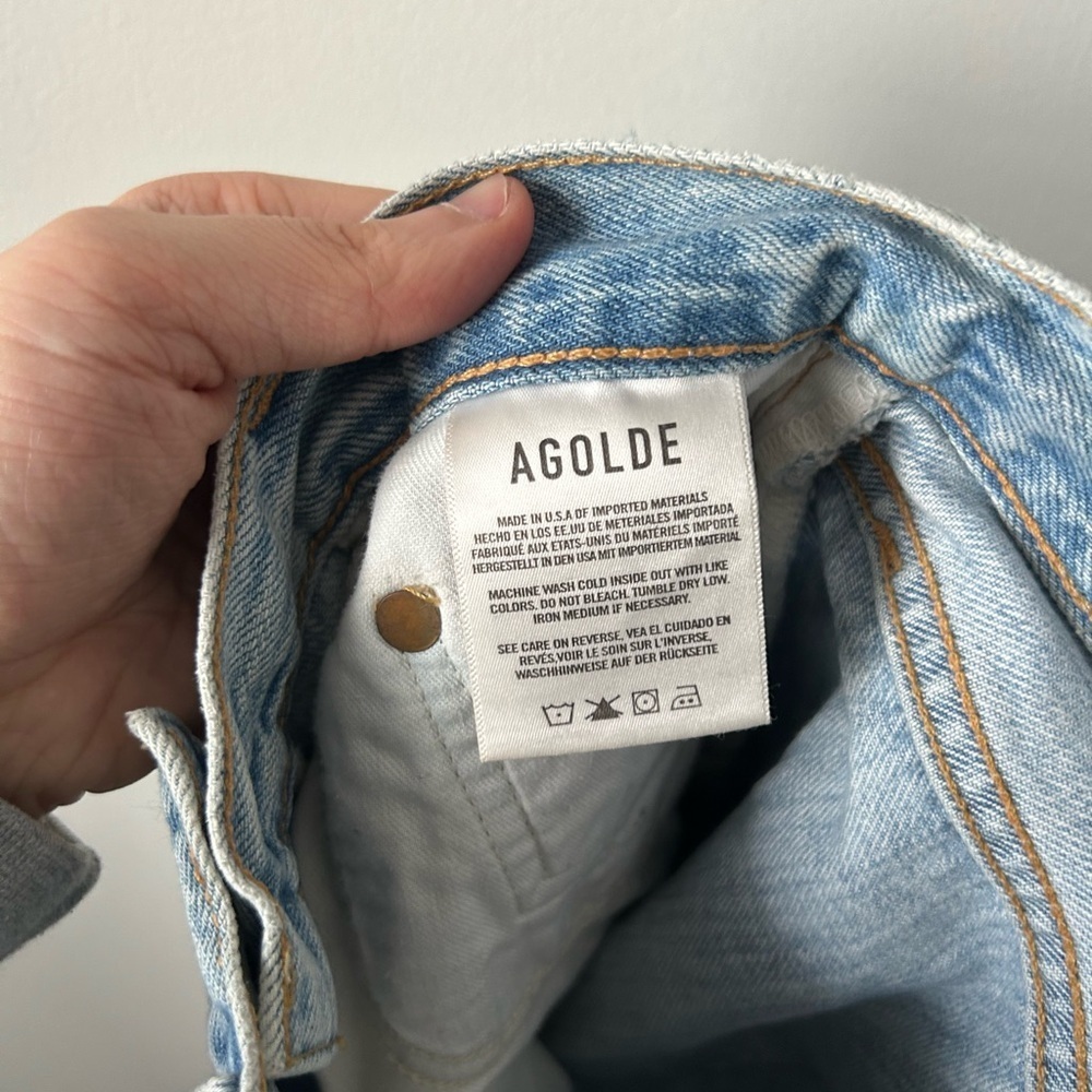 Agolde Riley High‎ Rise Straight Leg Jeans - Picture 3 of 5